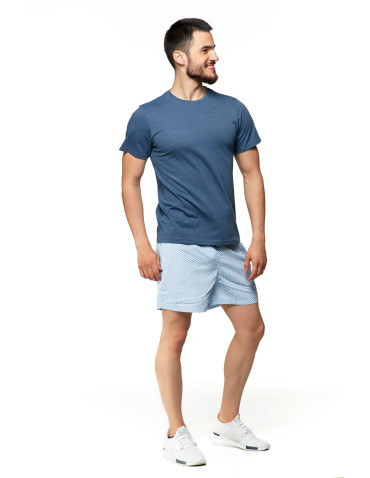 Koszulki, topy, koszule - Koszulka męska bawełniana T-shirt CIEMNY NIEBIESKI - produkt 3