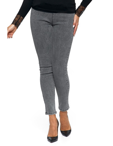 Spodnie - Spodnie jeansy damskie typu skinny elastyczne NIEBIESKI - produkt 5