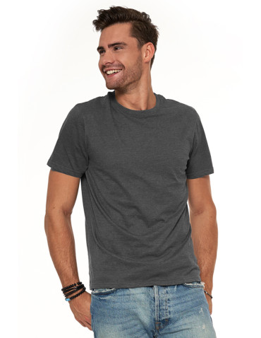 Koszulki, topy, koszule - Koszulka męska bawełniana T-shirt CIEMNY SZARY - produkt 3