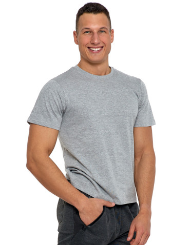 Koszulki, topy, koszule - Koszulka męska bawełniana T-shirt JASNY SZARY - produkt 1