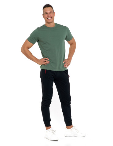 Koszulki, topy, koszule - Koszulka męska bawełniana T-shirt KHAKI - produkt 2