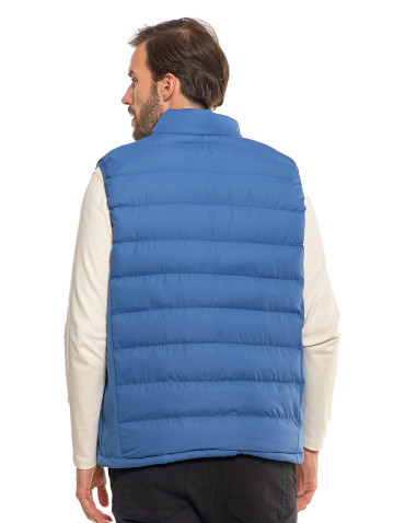 Odzież wierzchnia - Męski bezrękawnik pikowana kamizelka JEANS - produkt 3