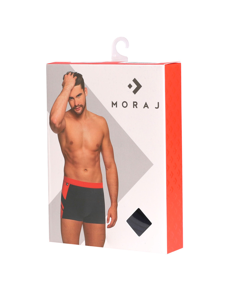 Bokserki dopasowane - Klasyczne męskie bokserki bawełniane elastyczne GRANATOWY - produkt moraj.pl 2