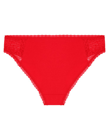 Figi - Damskie majtki figi bikini bawełniane z koronką 3-pak WIELOKOLOROWY - produkt 2