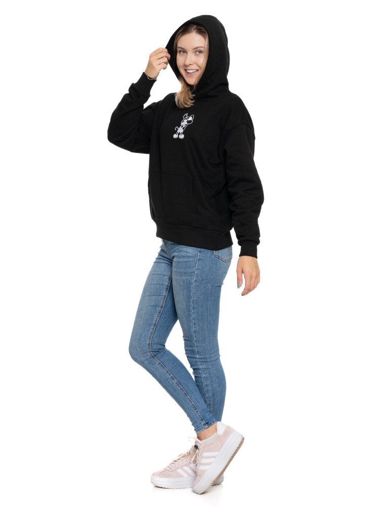 Bluzy - Ocieplana bluza damska Mickey z kapturem CZARNY - produkt moraj.pl 9