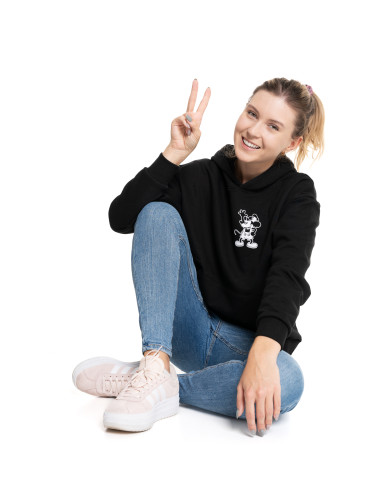 Bluzy - Ocieplana bluza damska Mickey z kapturem CZARNY - produkt 12