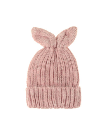 Czapki - Czapka dziecięca beanie z uszkami POMARAŃCZOWY - produkt 1