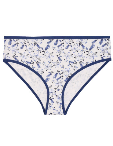 Figi - Damskie majtki bikini bawełniane z motywem kwiatowym 4-pak WIELOKOLOROWY - produkt 4