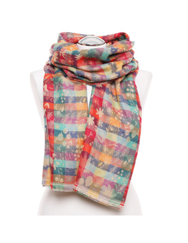 Szale i chusty - Szal damski boho z wiskozy WIELOKOLOROWY - produkt 3