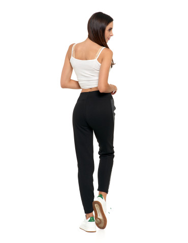 Legginsy - Legginsy damskie ocieplane z wysokim stanem CZARNY - produkt 10