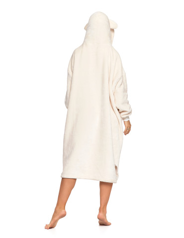 Kocobluzy - Kocobluza z kapturem oversize owieczka KREMOWY - produkt 5