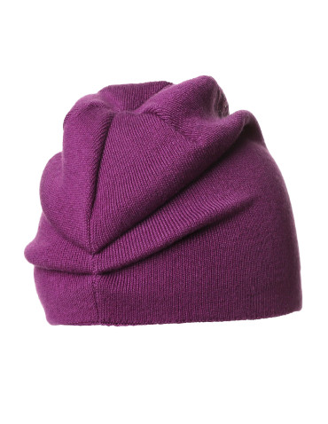 Czapki - Czapka damska z wełną i kryształkami elegancka FIOLETOWY - produkt 2