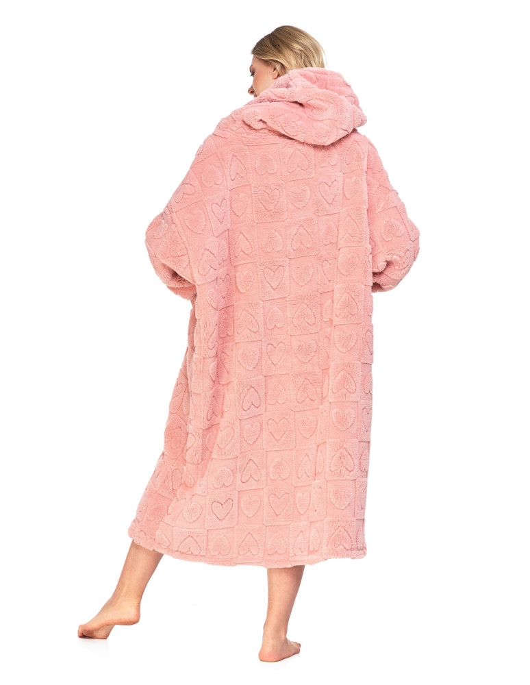 Kocobluzy - Ciepła kocobluza damska w serduszka RÓŻOWY - produkt moraj.pl 3