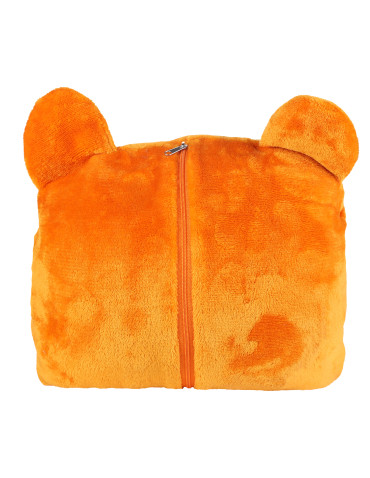 Kocobluzy - Kocobluza tygrys pluszowa 2w1 koc i poduszka POMARAŃCZOWY - produkt 4