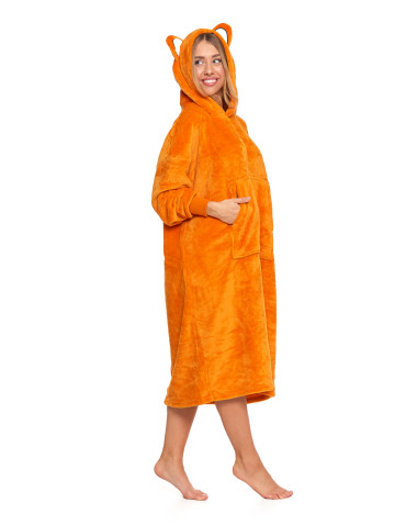 Kocobluzy - Kocobluza tygrys pluszowa 2w1 koc i poduszka POMARAŃCZOWY - produkt 5