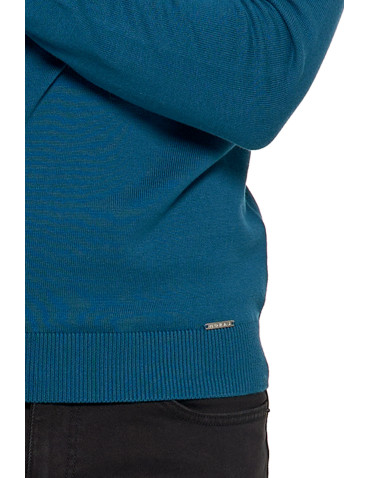 Swetry - Klasyczny sweter męski bawełniany JEANS - produkt 3