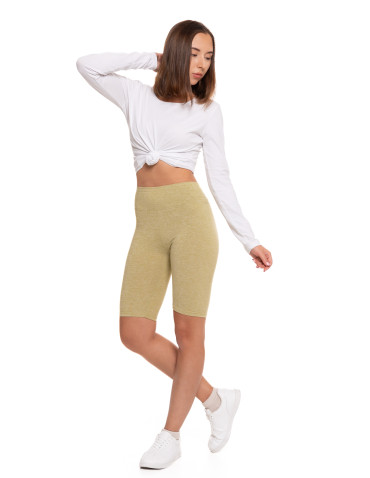 Legginsy - Legginsy damskie wysoki stan typu kolarka peach touch ZIELONY - produkt 2