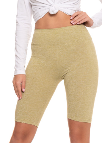 Legginsy - Legginsy damskie wysoki stan typu kolarka peach touch ZIELONY - produkt 3