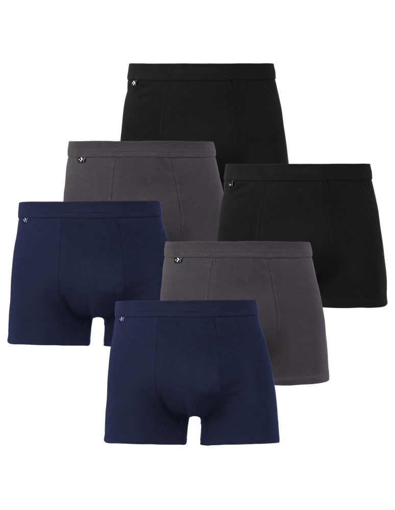 Bokserki dopasowane - Majtki męskie bokserki Plus Size dopasowane bawełna 6-pak WIELOKOLOROWY - produkt moraj.pl 1