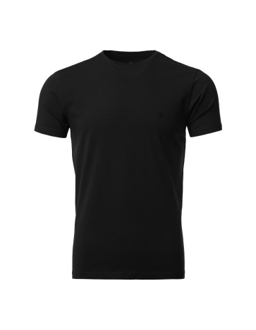 Koszulki, topy, koszule - Koszulka męska T-shirt bawełniana Premium okrągły dekolt CZARNY - produkt 8