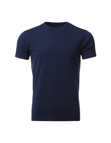 Koszulki, topy, koszule - Koszulka męska T-shirt bawełniana Premium okrągły dekolt GRANATOWY - produkt 6