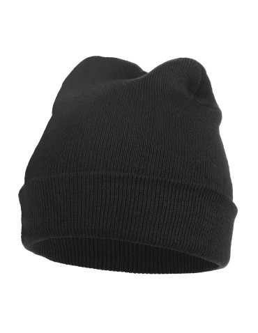 Czapki - Czapka męska zimowa klasyczna beanie CZARNY - produkt 1