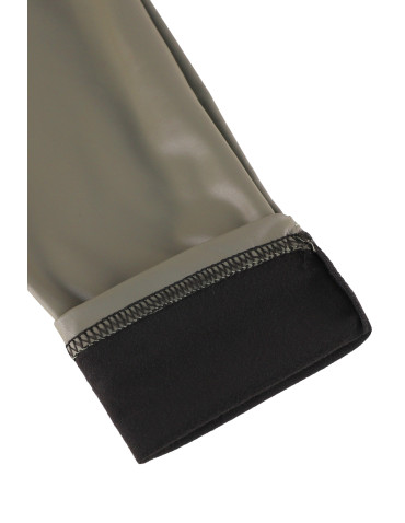 Legginsy - Damskie legginsy z eko skóry z wysokim stanem ZIELONY - produkt 9