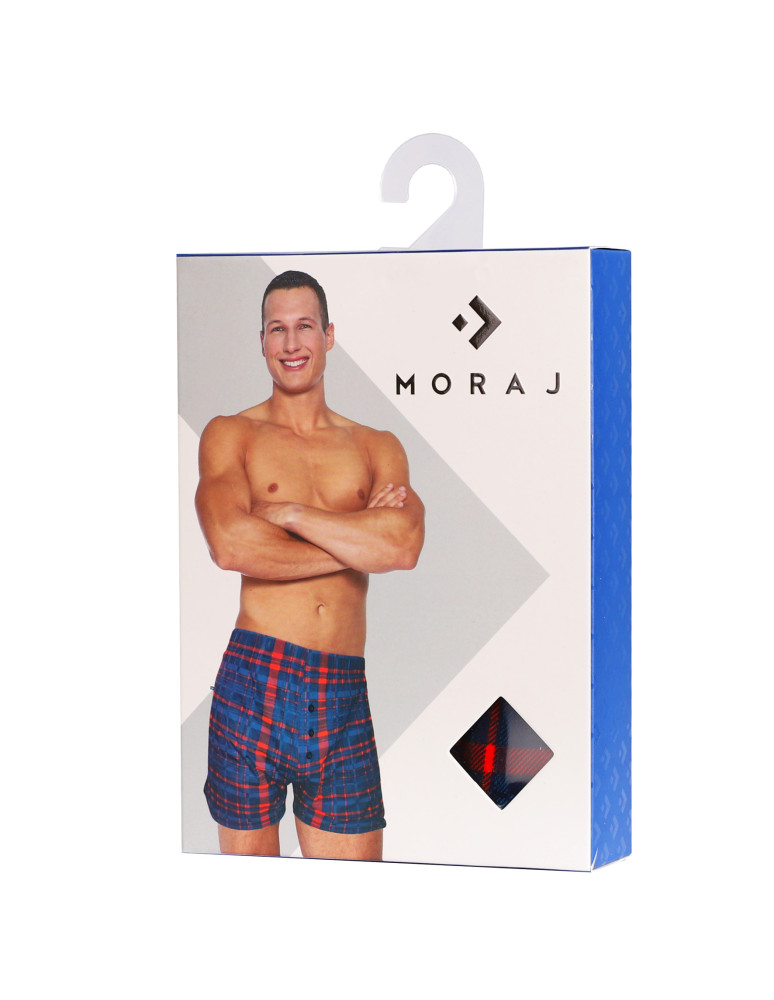 Bokserki luźne - Luźne męskie bokserki bawełniane 100% Plus Size w kratkę WIELOKOLOROWY - produkt moraj.pl 2