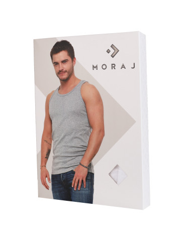 Podkoszulki - Podkoszulka męska bawełniana typu tank top na ramiączkach BIAŁY - produkt 9