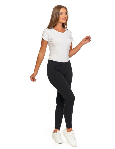 Legginsy - Klasyczne czarne legginsy damskie peach touch CZARNY - produkt 1