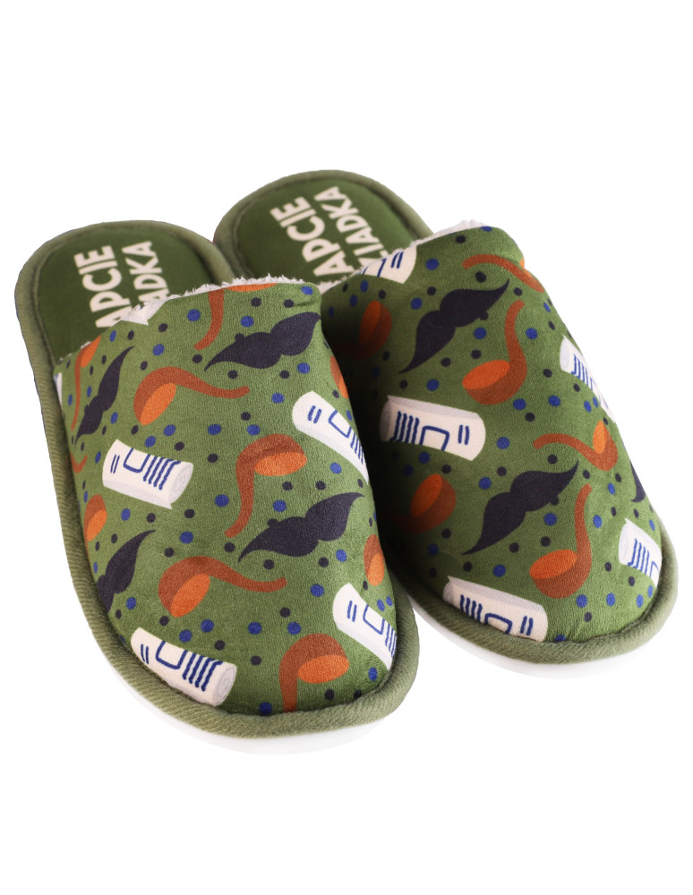 Kapcie - Kapcie dla Dziadka domowe ocieplane ZIELONY - produkt moraj.pl 3