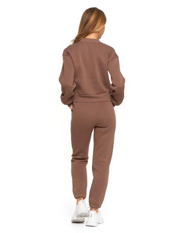 Bluzy - Damska bluza bomberka ocieplana z napami MOKKA - produkt 3