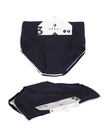 Figi - Damskie figi maxi bikini bawełniane wysoki stan 3-pak WIELOKOLOROWY - produkt 6